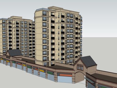 歐式風格11層高層住宅建筑賞析