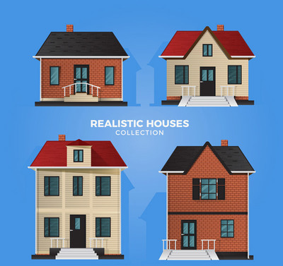 矢量建筑景觀 勾勒房屋之美，呈現(xiàn)整潔與逼真的視覺藝術(shù)